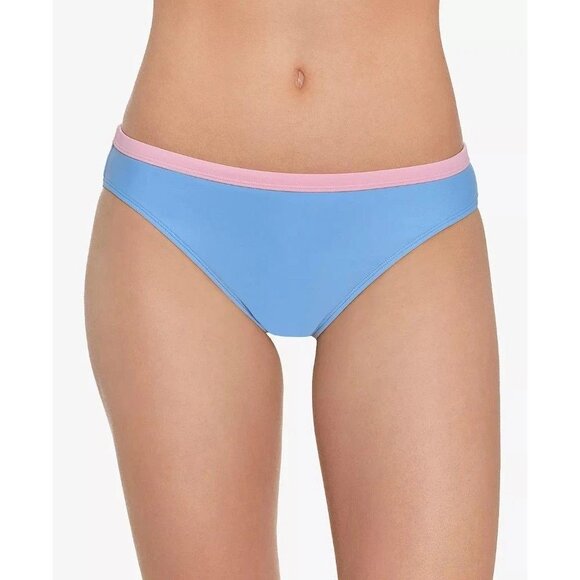 Salt & Cove Juniors Binding Hipster Bikini Bottoms Colorblock Blue Pink L - Picture 1 of 4